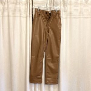 Curve Love Vegan Leather 90s Straight Pant